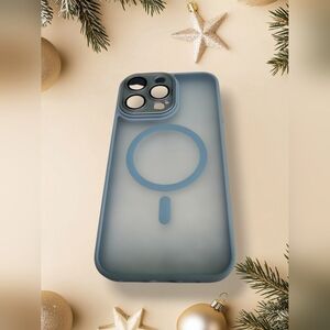 iPhone 16 Sky Blue Magnetic Luxury Matte Case